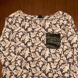Club Monaco silk long-sleeved blouse, size Large